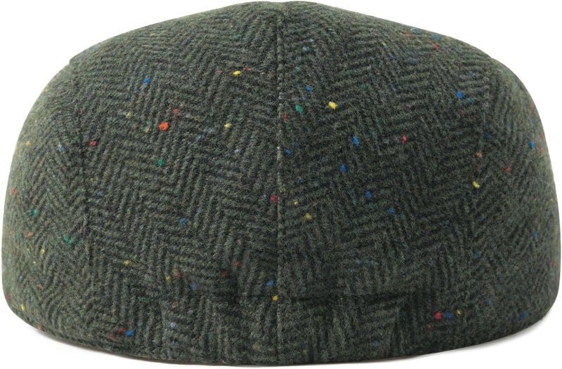 FEINION Men Wool Blend Flat Cap Tweed Newsboy Ivy Hat - Image 5